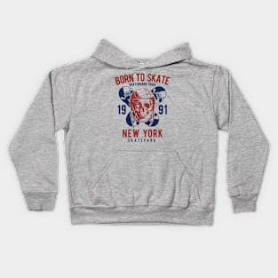 Born To Skate Skateboard Pride New York Kids Hoodie